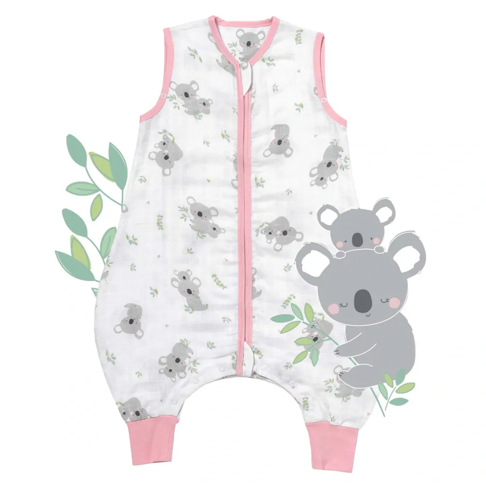 Koala MUŠELÍNOVÝ 0.5Tog EXTRA TENKÝ LETNÝ spací vak s nohavičkami 60cm
