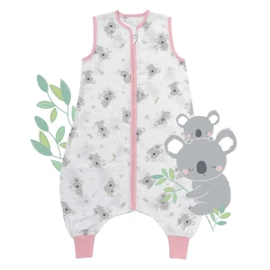 Koala MUŠELÍNOVÝ 0.5Tog EXTRA TENKÝ LETNÝ spací vak s nohavičkami 90cm